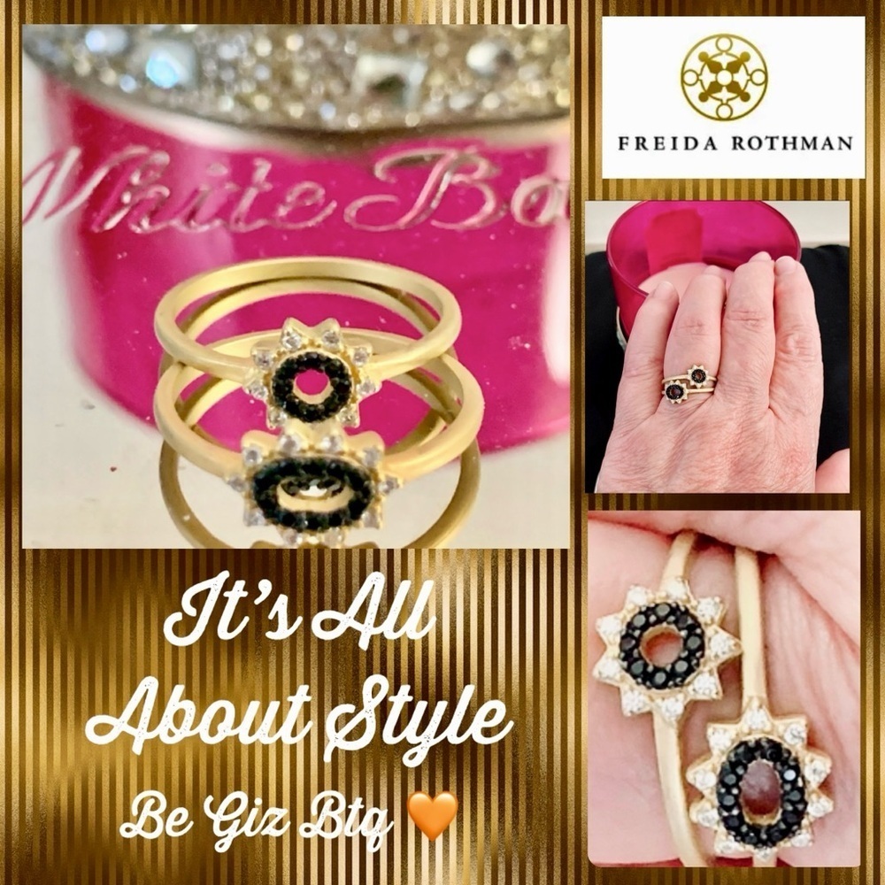 Freida Rothman Signature Marquise Station 2-Stack Ring - Picture 3 of 10